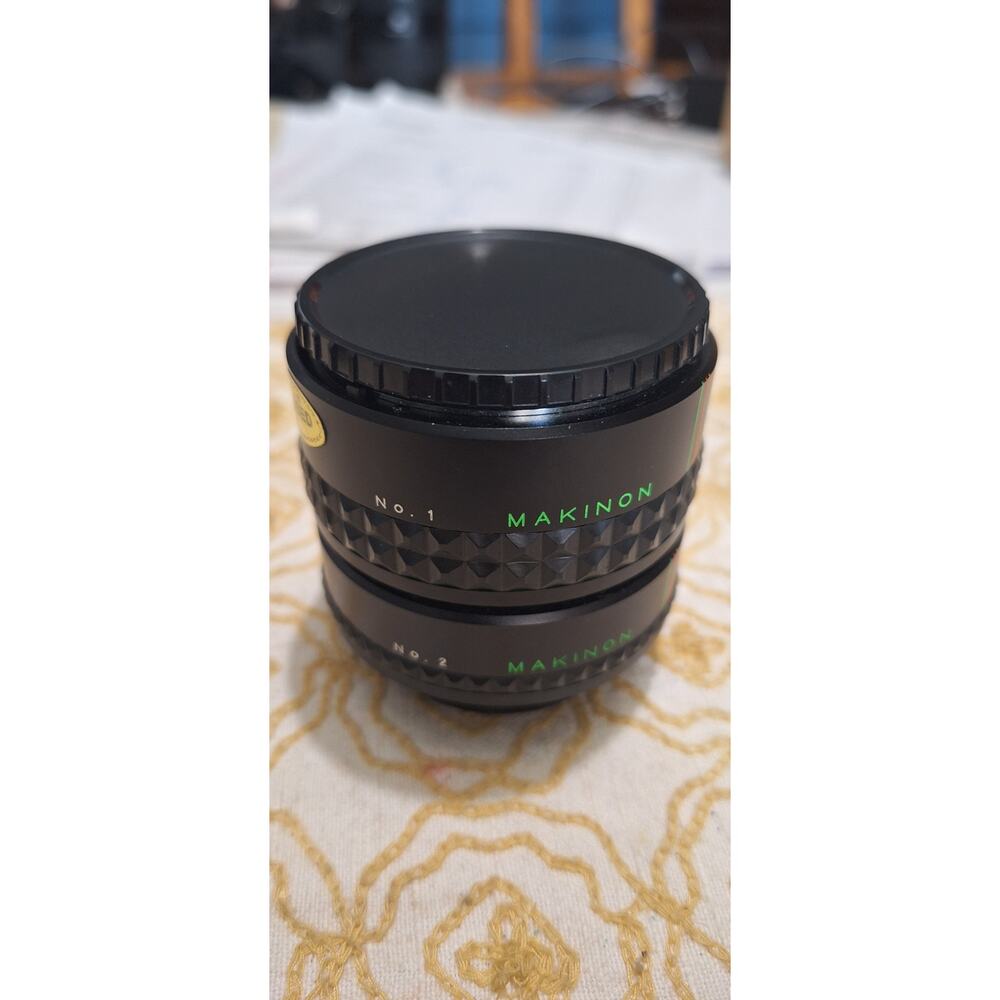 Makinon 2X converter- lenses #1 & #2- covers & case Japanese made- M42 mount nm